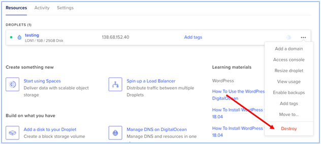 DigitalOcean取消账户进行退款方法介绍