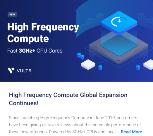 Vultr高频SSD云VPS新增东京洛杉矶等多个数据中心