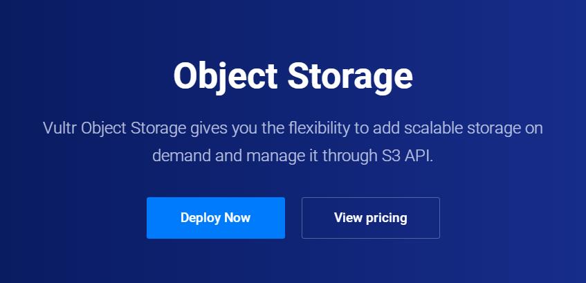 Vultr新推出Object Storage(对象存储)产品