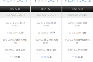 BlueHost美国SSD服务器方案