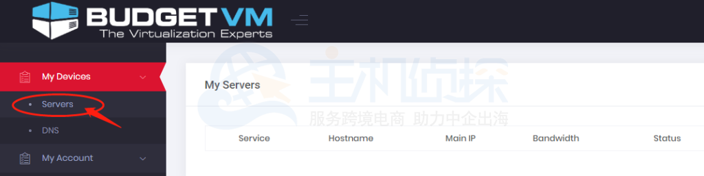 BudgetVM账户图