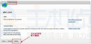 Edit Domain界面