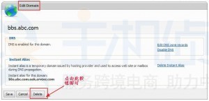 删除子域名