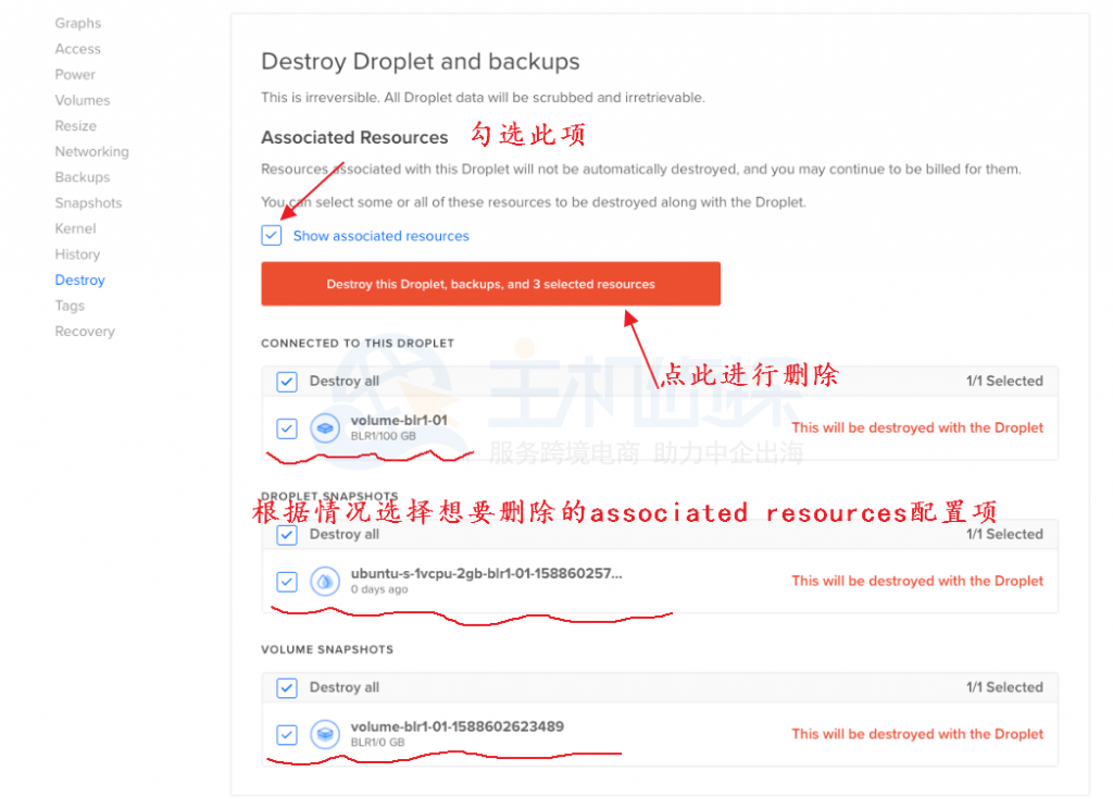 删除Droplet方案