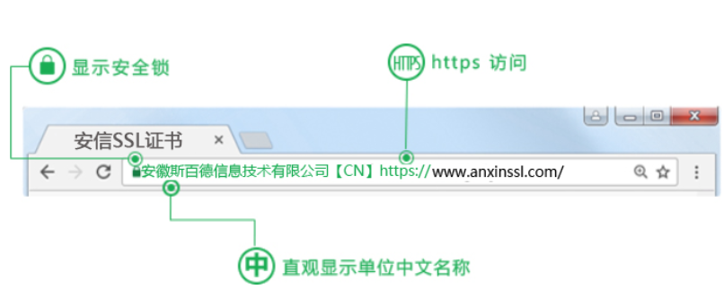 Symantec EV SSL证书浏览器展示效果