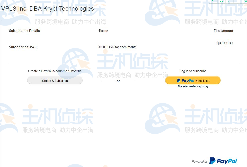Paypal网站