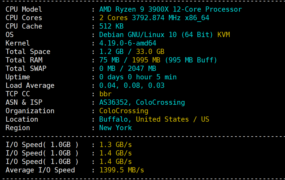 RackNerd AMD系列高性能VPS测评