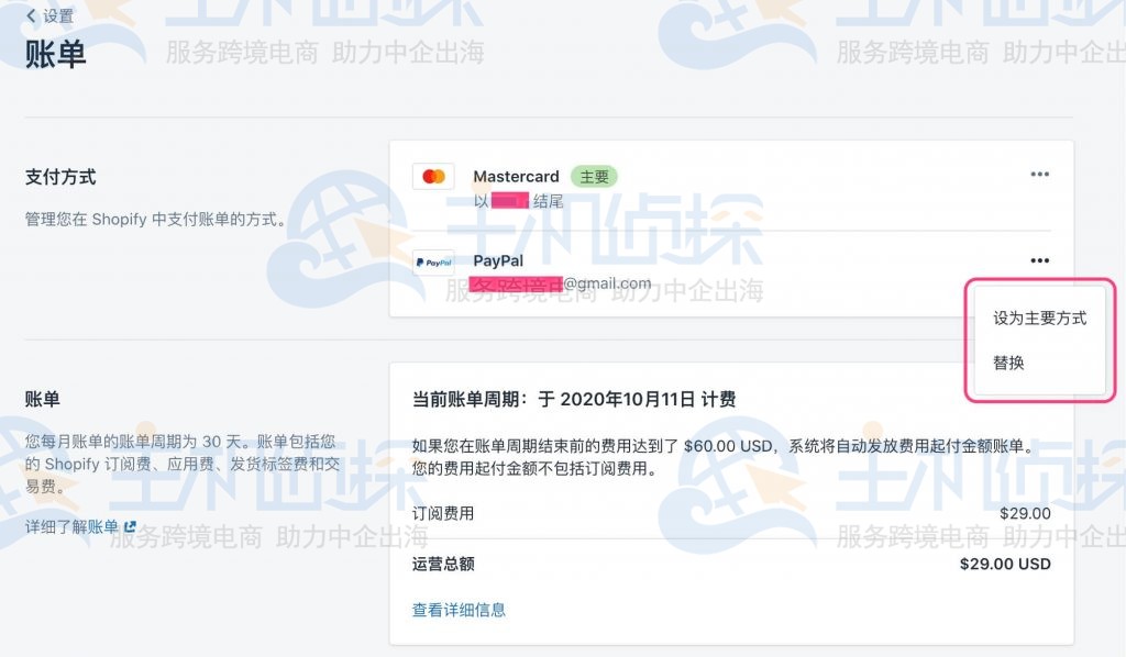 支付方式