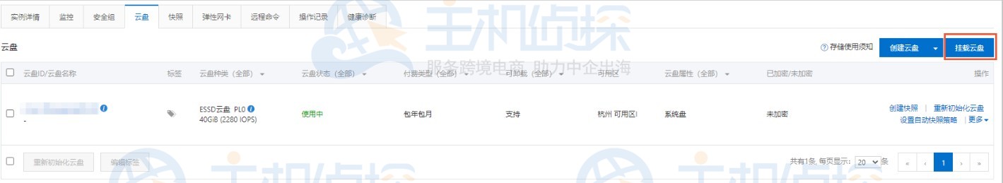 阿里云服务器挂载云盘