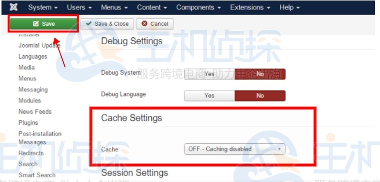 Joomla设置缓存
