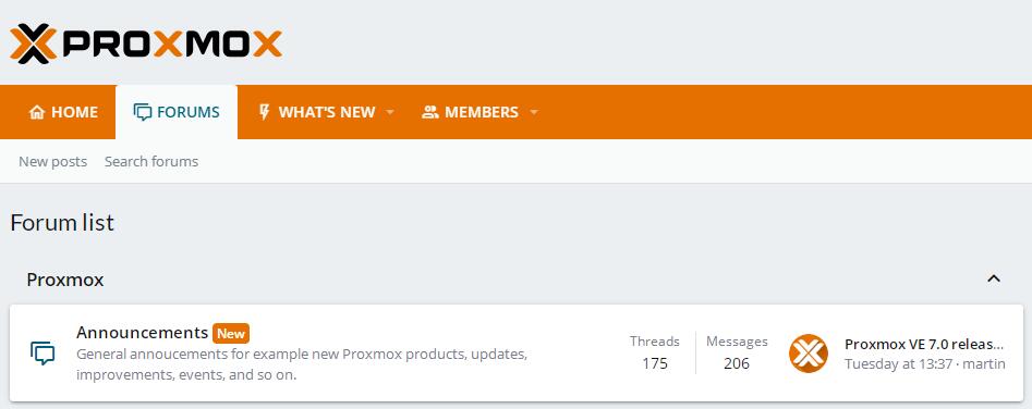 Proxmox VE 7.0
