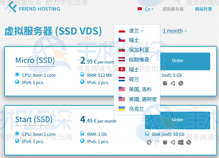 Friendhosting教师节优惠活动有九个机房可以选择