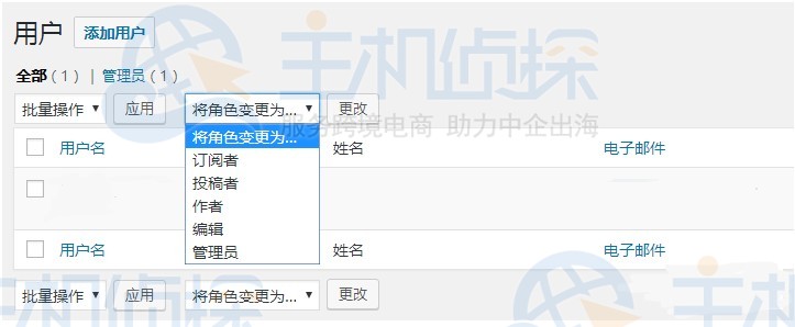 WordPress用户角色权限