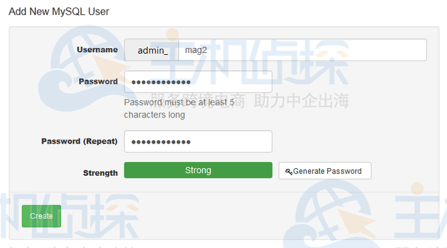 创建 MySQL 用户
