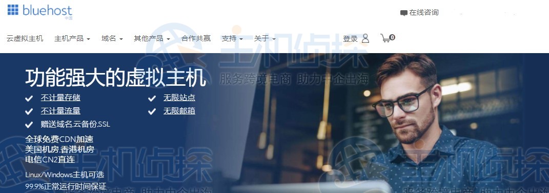 BlueHost香港主机最多可以放几个网站