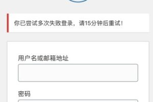WordPress限制登录次数