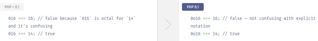 PHP 8.1.0新特性
