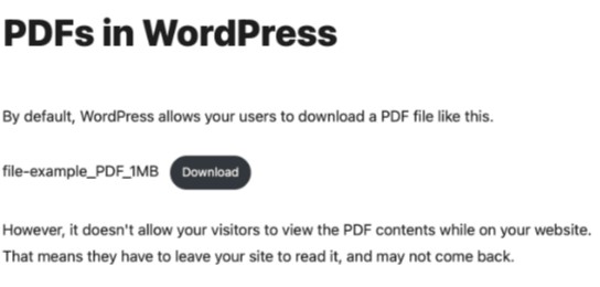 WordPress查看PDF文件