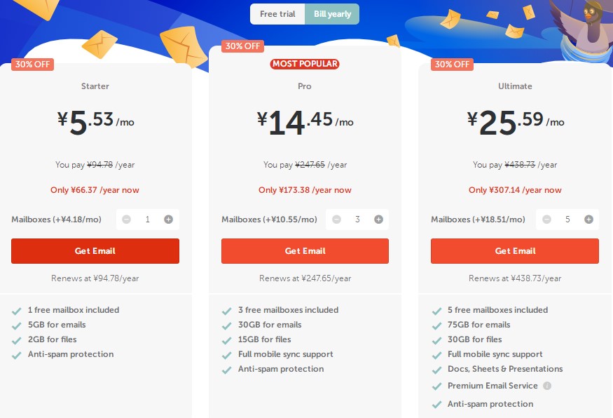 Namecheap企业邮箱优惠