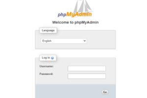 phpMyAdmin 登录页面