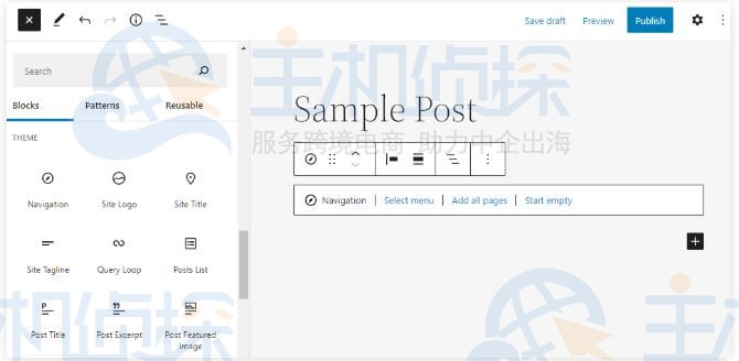 WordPress主题块