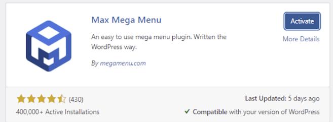 Max Mega Menu