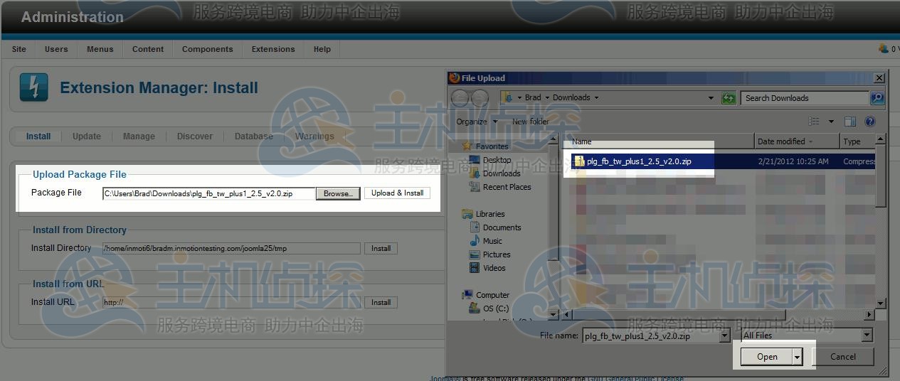 Joomla安装插件