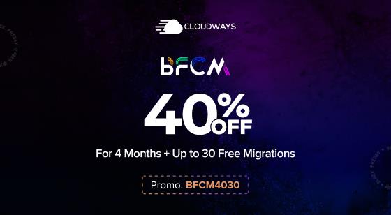 Cloudways黑五促销活动