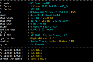 DigitalOcean AMD NVMe美国云服务器简单评测