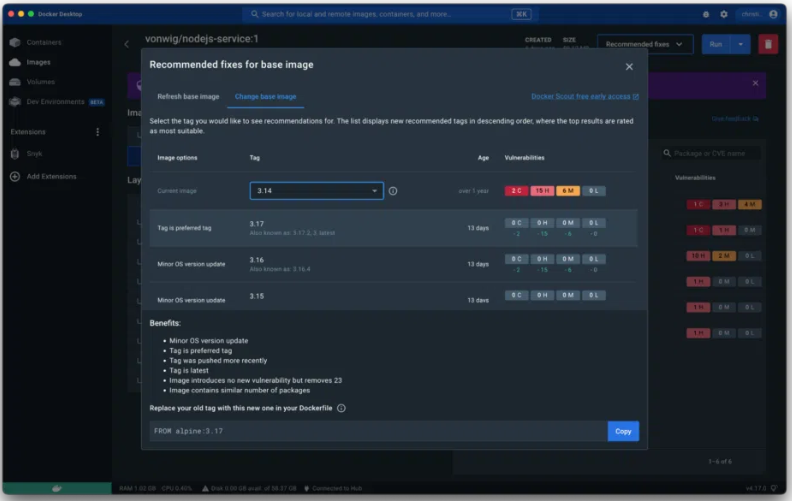 Docker Desktop 4.17