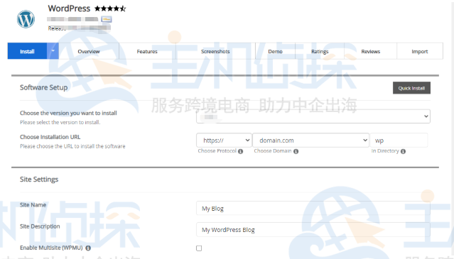 安装WordPress