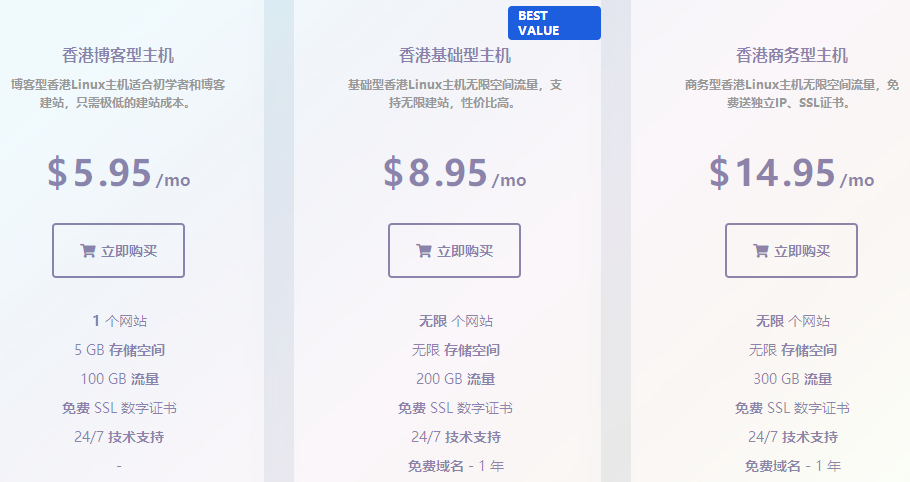 低价香港虚拟主机