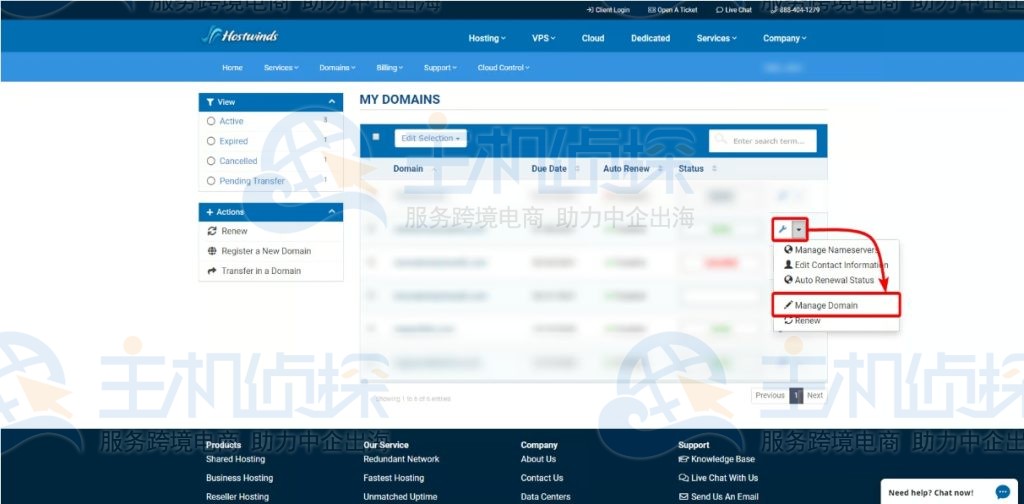 Manage Domain