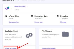 登录cPanel