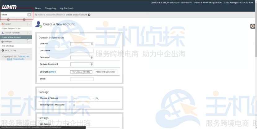 创建新帐户