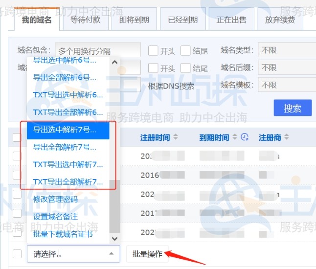 导出解析记录