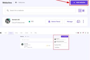 Hostinger网站部分的添加网站按钮