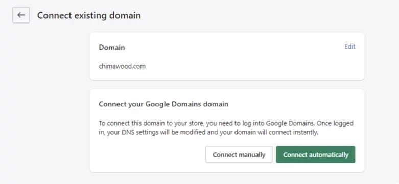Shopify绑定域名
