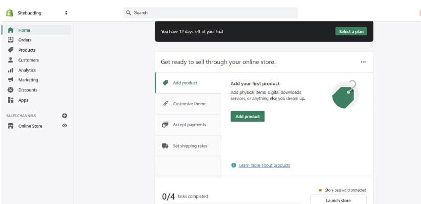 开始试用Shopify
