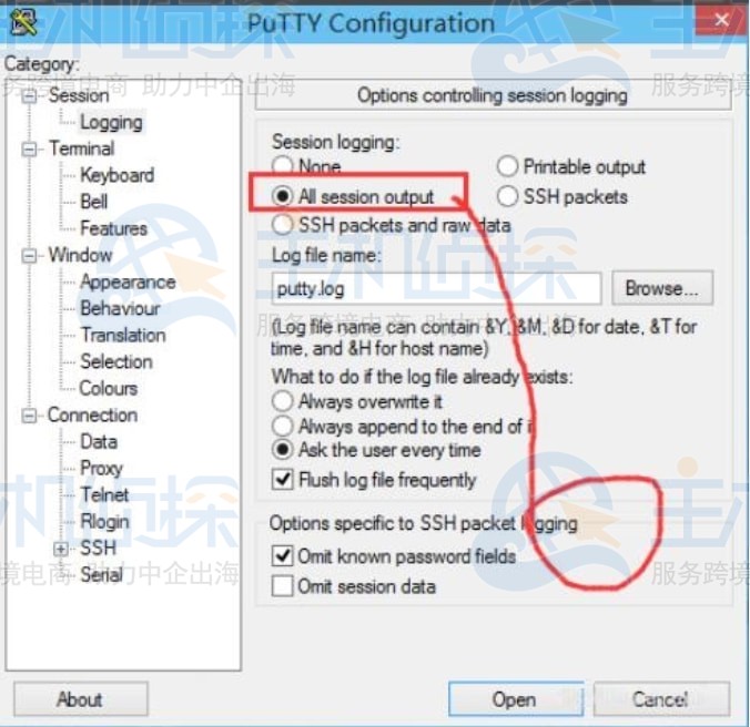 PuTTY软件设置
