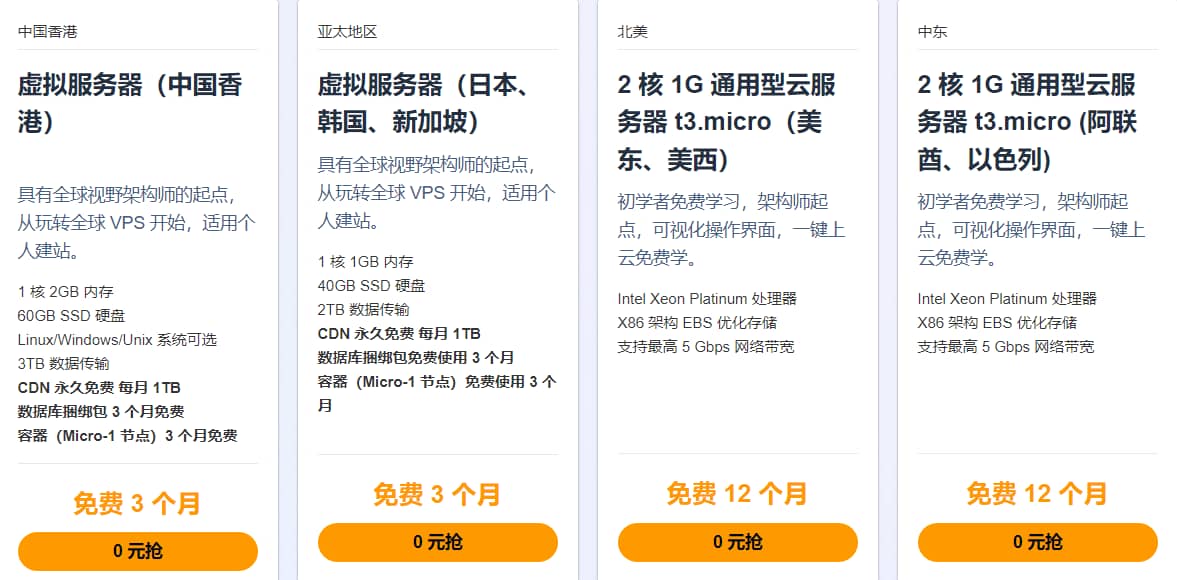 亚马逊云虚拟服务器