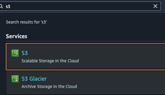 打开Amazon S3控制台