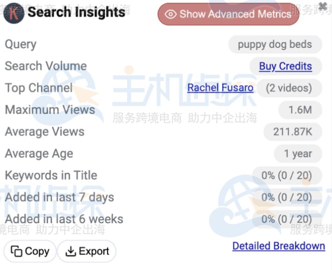 Youtube 指标