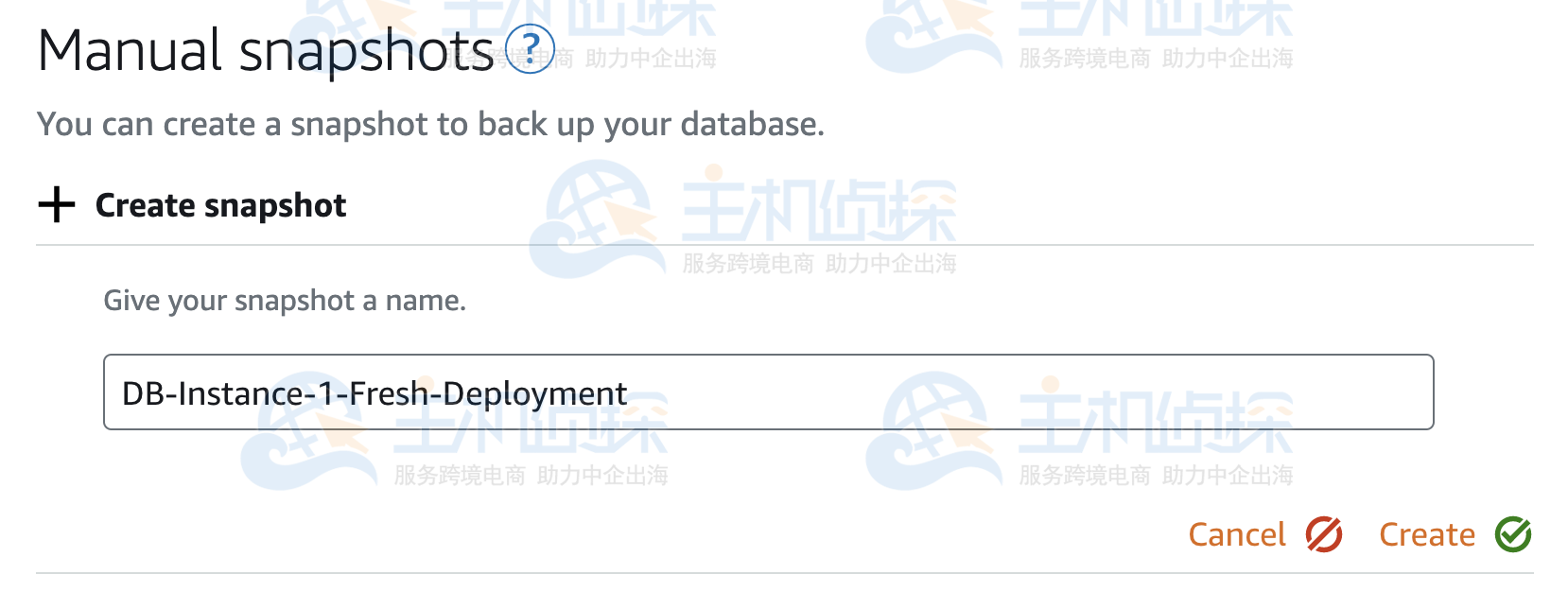 创建快照