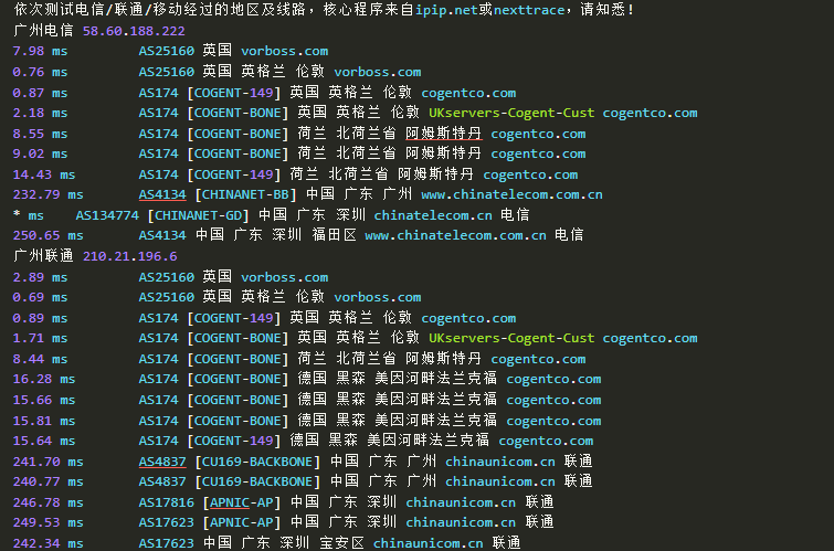 回程路由