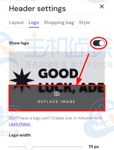 点击 Show logo