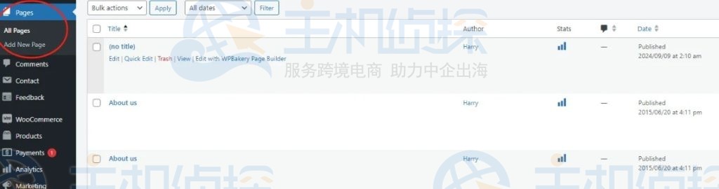 WordPress仪表板