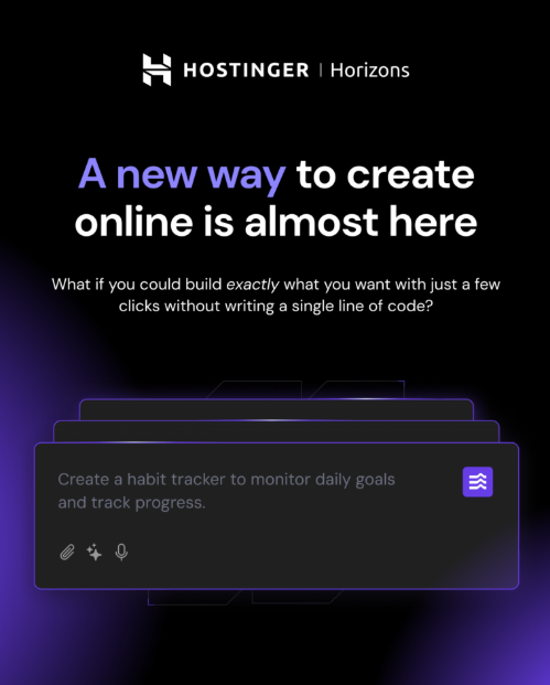 Hostinger Horizons