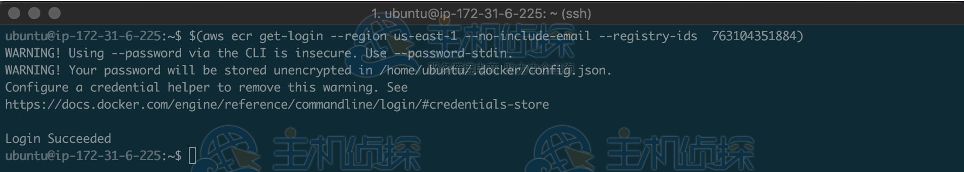 登录Amazon ECR