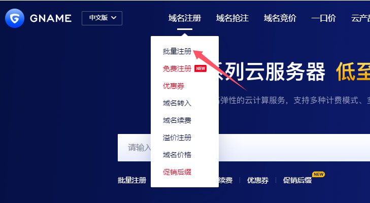 域名批量注册